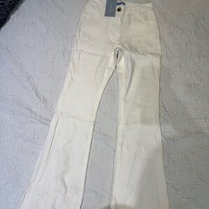 ANTONIO MELANI Cream Flare Jeans